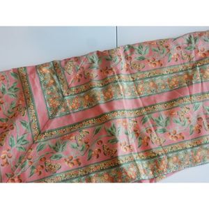 NWOT April Cornell Tablecloth 72" X 120" Peach Coral